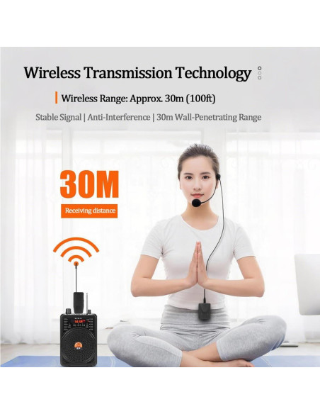 Kit de Micrófono Inalámbrico 8 en 1 - 4 Diadema y 4 Lavalier