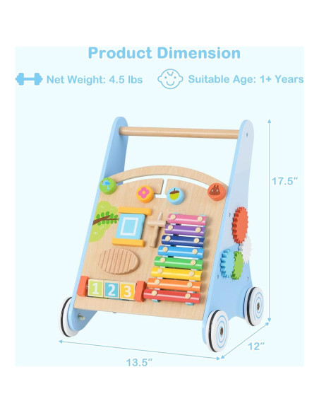 Andador de Madera INFANS Montessori 9 en 1 para Bebés