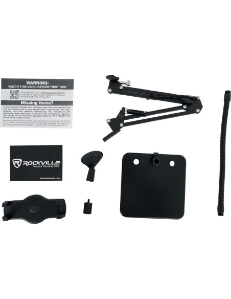 Soporte Doble Rockville iSTAND 85 para Micrófono y Webcam