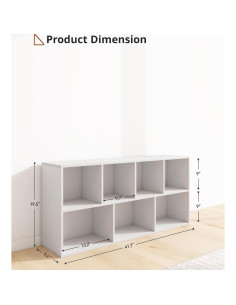 Estantería de Almacenamiento de Juguetes VPSMAT Blanca 7 Cubos 2