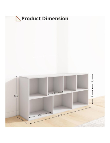 Estantería de Almacenamiento de Juguetes VPSMAT Blanca 7 Cubos