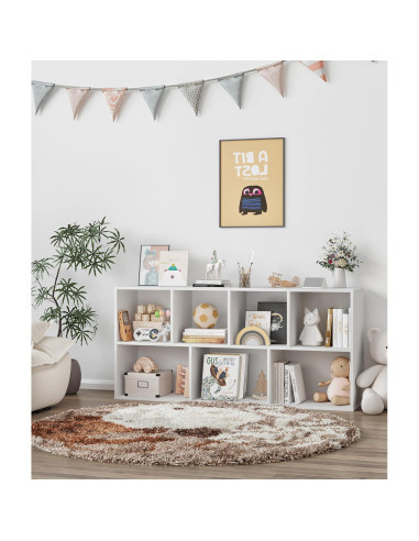 Estantería de Almacenamiento de Juguetes VPSMAT Blanca 7 Cubos