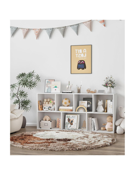 Estantería de Almacenamiento de Juguetes VPSMAT Blanca 7 Cubos