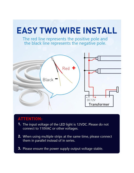 Tira LED Flexible 12V ClusWink RBW 3000K IP67 1.8M