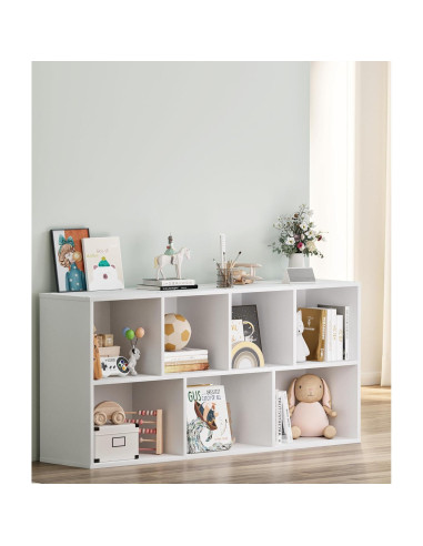 Estantería de Almacenamiento de Juguetes VPSMAT Blanca 7 Cubos