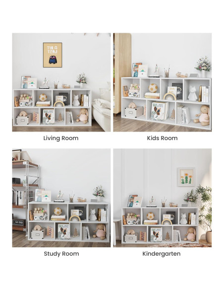 Estantería de Almacenamiento de Juguetes VPSMAT Blanca 7 Cubos