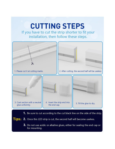 Tira LED Flexible 12V ClusWink RBW 3000K IP67 1.8M