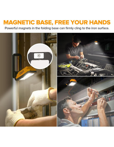 LUTEC Luz de Trabajo Recargable 1000 Lúmenes LED Magnética