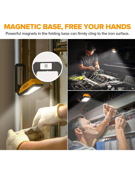 LUTEC Luz de Trabajo Recargable 1000 Lúmenes LED Magnética