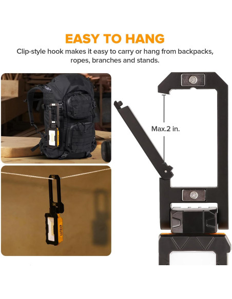 LUTEC Luz de Trabajo Recargable 1000 Lúmenes LED Magnética