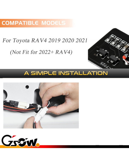 Luz LED de Maletero GSOWO para Toyota RAV4 2019-2021, Azul Hielo