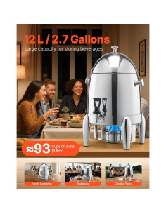 Dispensador de Bebidas VEVOR 10.8L Acero Inoxidable con Grifo 2