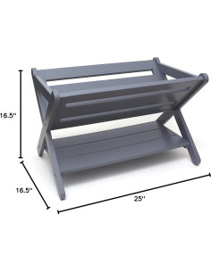 Caddy de Libros para Niños Lipper International Gris 63.5x42.5x42.5 cm 2