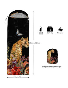 Saco de dormir AILONEN 3 estaciones Microfibra 79x229 cm 2