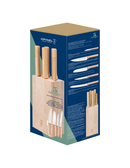 Conjunto de cuchillos de cocina Opinel Parallele 5 piezas acero