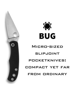 Cuchillo de bolsillo Spyderco Bug G-10 negro 3.23 cm acero 12C27 2