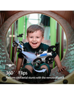 Drone Mini SKYKING Azul para Niños con Volteretas 3D 2