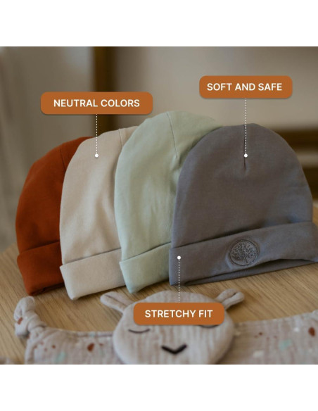 Conjunto de Gorro Beanie para Bebé Parker 2-Pack Algodón 100%