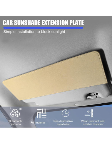 Extensor de Visera Solar HZEL Beige, Anti Deslumbrante 37.96 cm