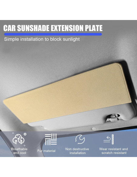 Extensor de Visera Solar HZEL Beige, Anti Deslumbrante 37.96 cm