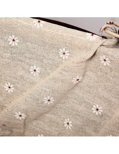 Cesta Tejida de Mimbre KINJOEK 2 Piezas con Forro Algodón