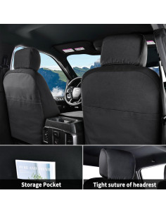 Cubiertas de Asiento Delantero Coverado Lona Impermeable F150 2015-2025 2