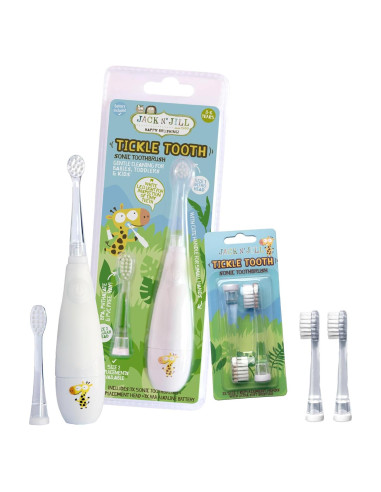 Cepillo de Dientes Eléctrico Jack N' Jill Tickle Tooth Niños - 2 Cabezas