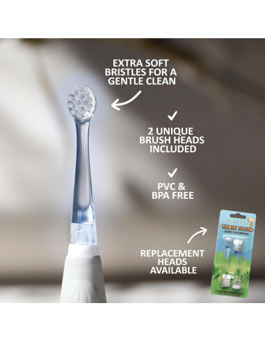 Cepillo de Dientes Eléctrico Jack N' Jill Tickle Tooth Niños - 2 Cabezas