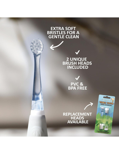 Cepillo de Dientes Eléctrico Jack N' Jill Tickle Tooth Niños - 2 Cabezas