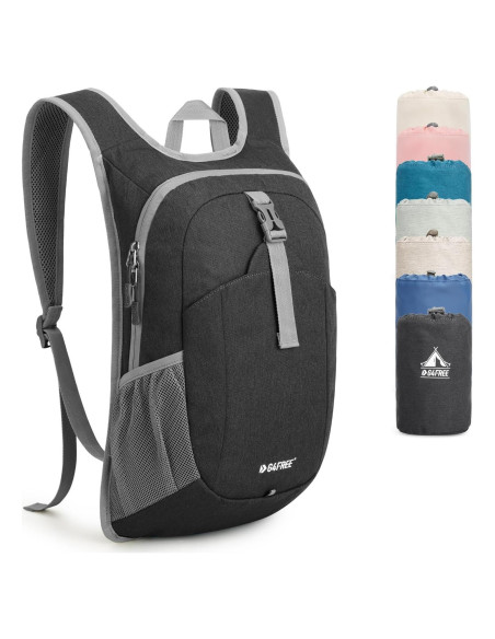 Mochila de Senderismo Plegable G4Free 12L Negra