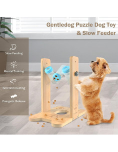 Juguete de Rompecabezas para Perros Gentledog - Alimentador Lento de Madera 2