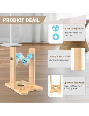 Juguete de Rompecabezas para Perros Gentledog - Alimentador Lento de Madera