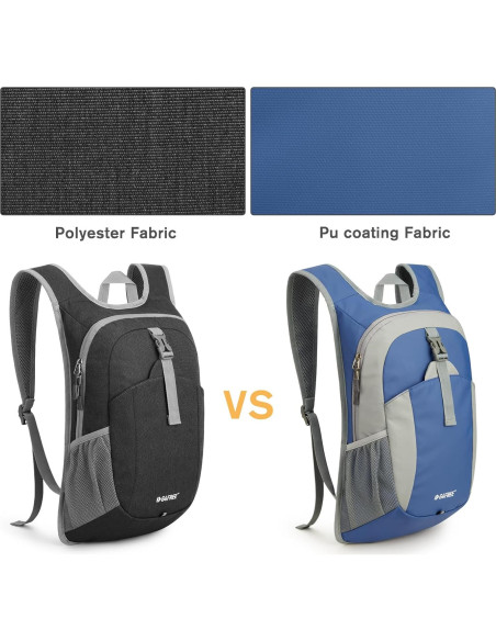 Mochila de Senderismo Plegable G4Free 12L Negra