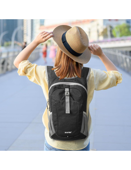 Mochila de Senderismo Plegable G4Free 12L Negra