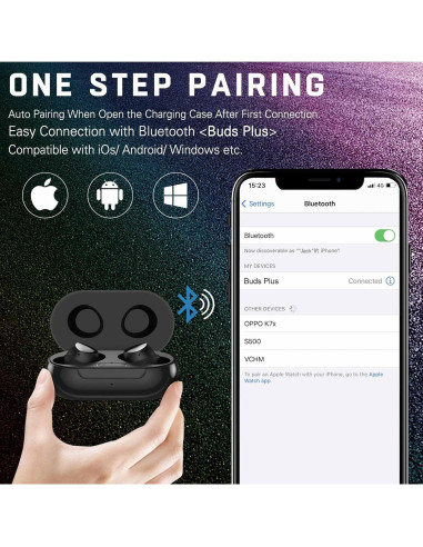 Auriculares Inalámbricos UrbanX Street Buds Plus - Negro