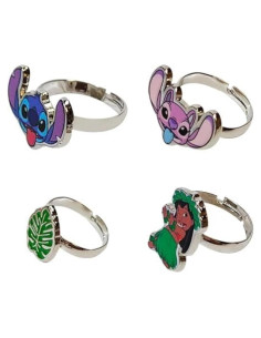 Conjunto de 4 Anillos Ajustables LUV HER para Niñas