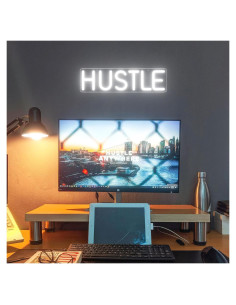Letrero de Neón HUSTLE LED para Bar y Decoración de Pared
