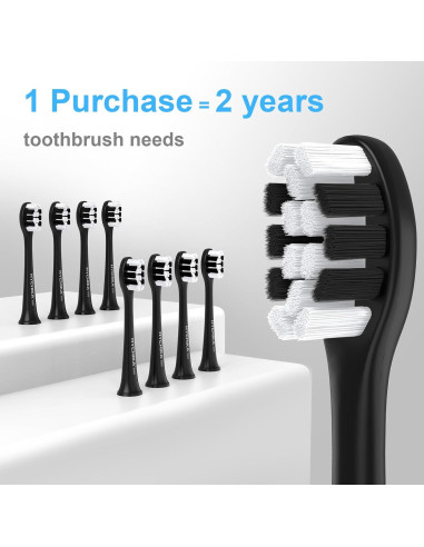 Cepillo de Dientes Eléctrico HYCHIKA P2 Negro, 240 Días Batería