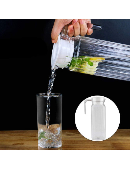 Jarra Acrílica Tbest 1100ml Transparente con Tapa