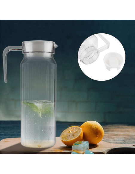 Jarra Acrílica Tbest 1100ml Transparente con Tapa
