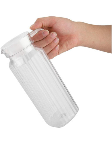 Jarra Acrílica Tbest 1100ml Transparente con Tapa