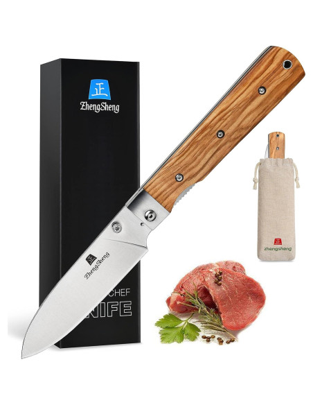 Cuchillo de cocina plegable ZhengSheng 11.43 cm acero inoxidable