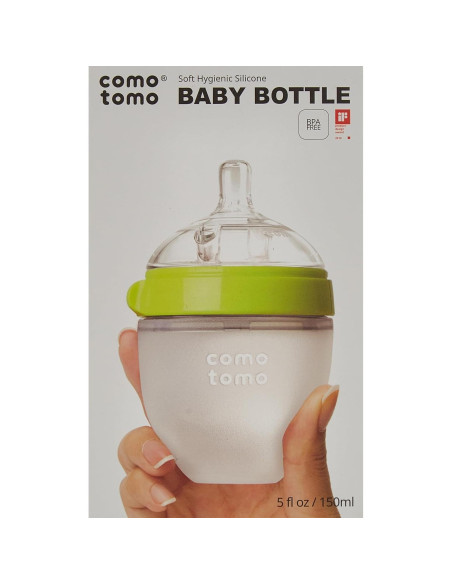 Biberón Anti-Cólicos Comotomo 150ml Verde Silicona