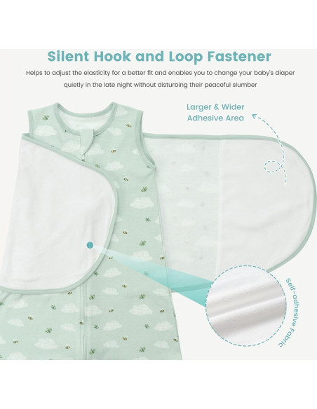 Saco de Sueño Bebé LILBESTIE 0-6 Meses 100% Algodón 1.0 Tog