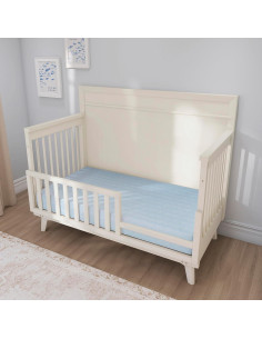 Colchón 2 en 1 Dream On Me para Cuna y Niños - Floral Azul 2