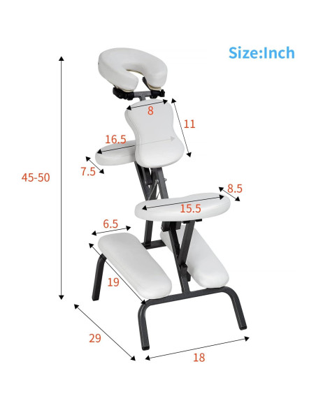 Silla de Masaje Plegable BestMassage con Reposacabezas Ajustable