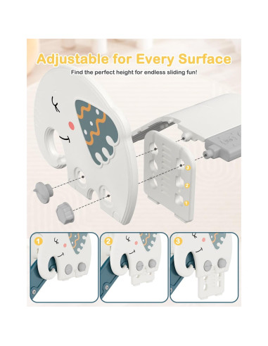 Deslizamiento de Sofá Babytronic Verde y Amarillo Ajustable