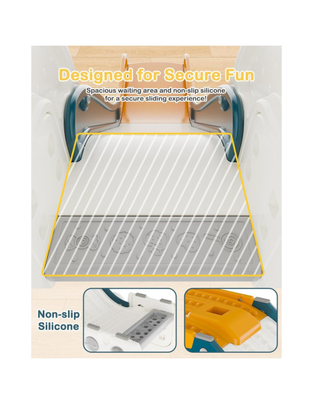 Deslizamiento de Sofá Babytronic Verde y Amarillo Ajustable