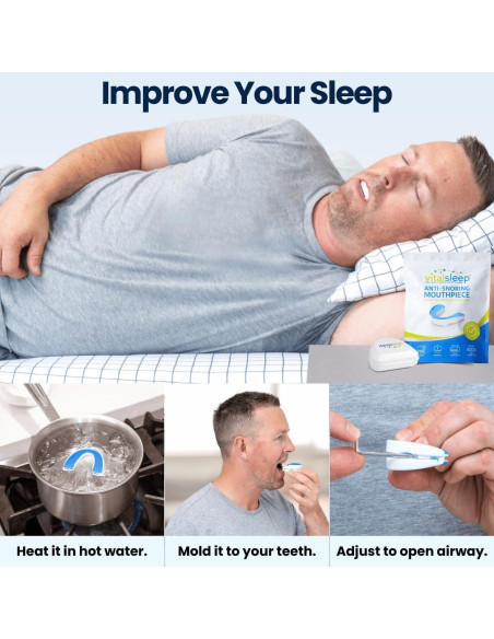 Dispositivo Bucal Antisnoring VitalSleep Ajustable - FDA