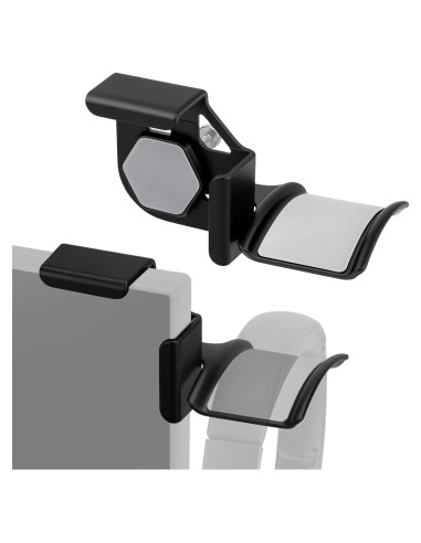 Soporte para Auriculares GEEKRIA Montaje en Pantalla Negro - 2 Piezas
